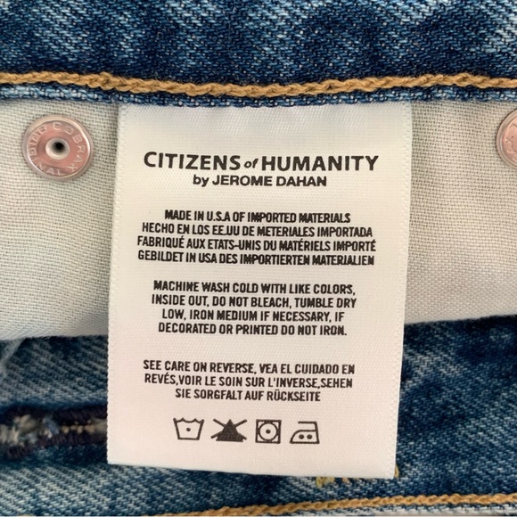 Citizens of Humanity Womens 25 Waist 30” Emerson Crop Slim Boyfriend Jeans Mid R - Picture 10 of 12